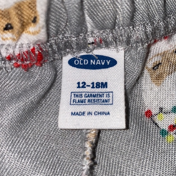 Old Navy Christmas pj bottoms (12-18M) - Picture 2 of 3